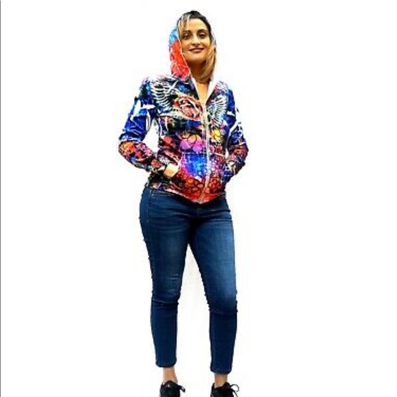 Sport Jacket Tie-dye Pattern Zip DNLA-D22 - Picture 6 of 8